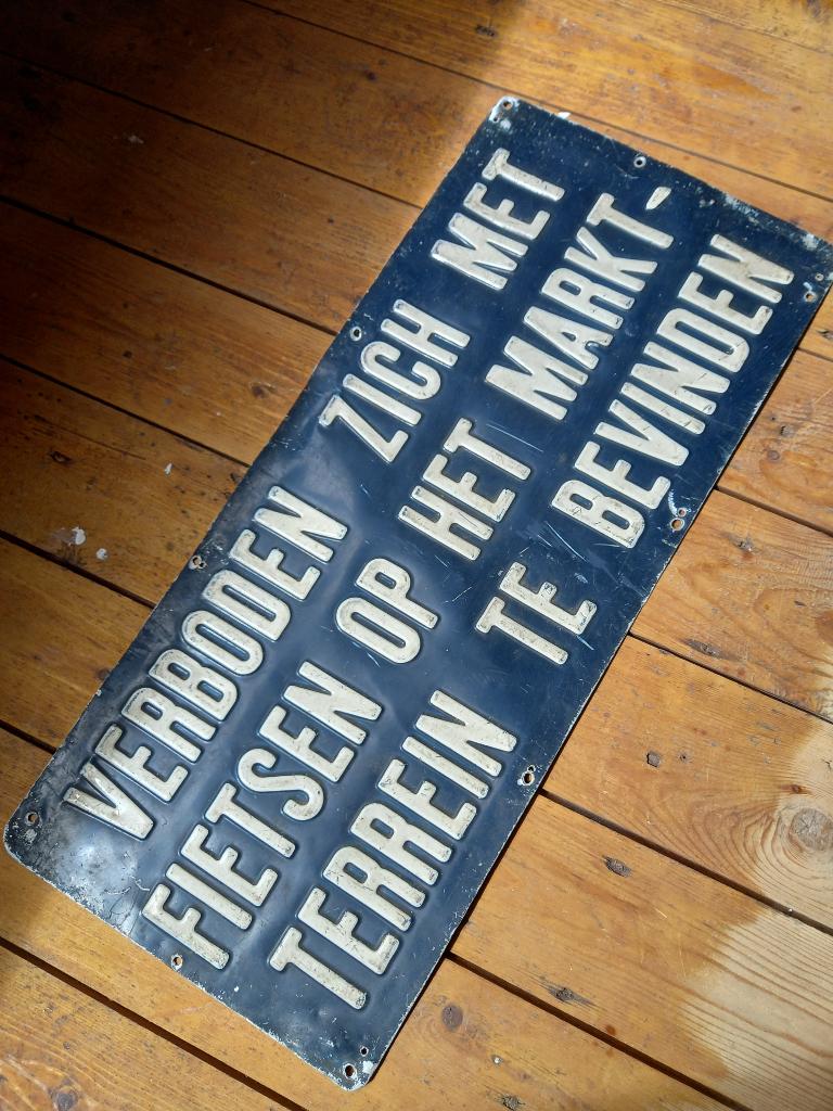 Mancave sign bord schuur garage sleutelhok, Metaal, Gebruikt, Decoratieobject, 53 cm