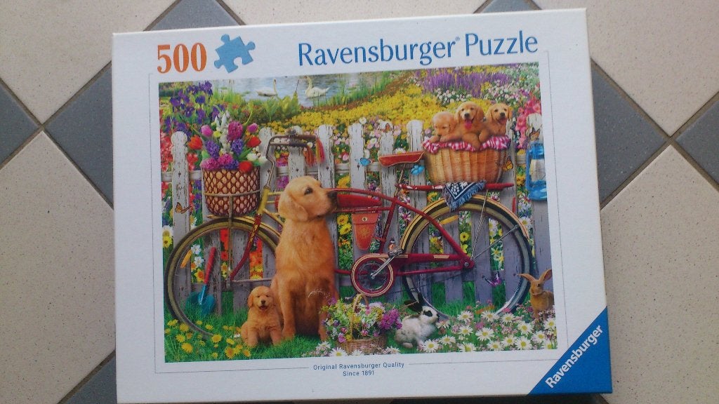 Ravensburger - Dagje Natuur - met Golden Retriever - 500 st, Ophalen, 500 t/m 1500 stukjes, Zo goed als nieuw, Legpuzzel