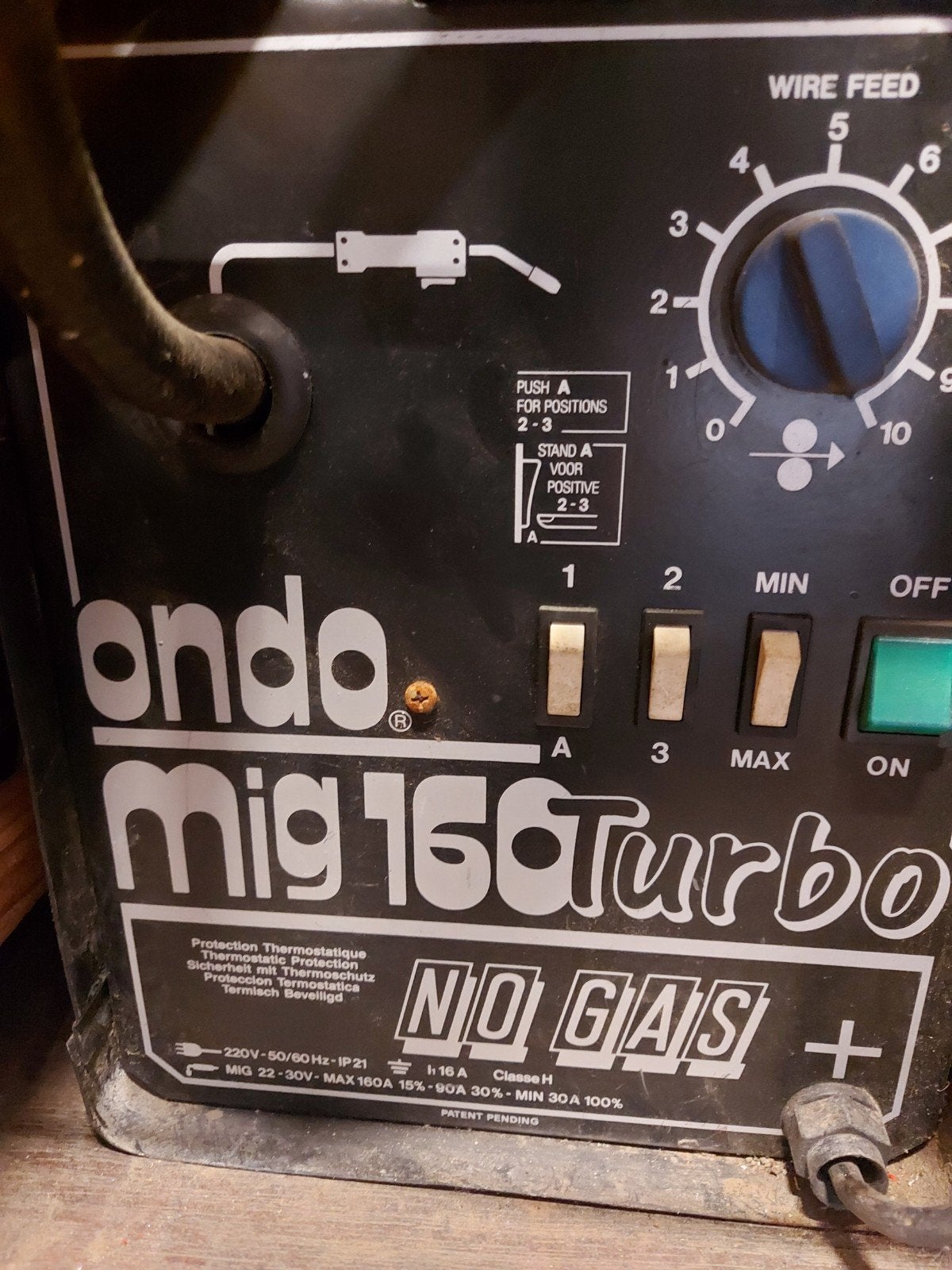 Ondo mig 160 turbo  No gas lasapperaat, Ophalen, Gebruikt, 150 tot 250 ampère, Overige typen