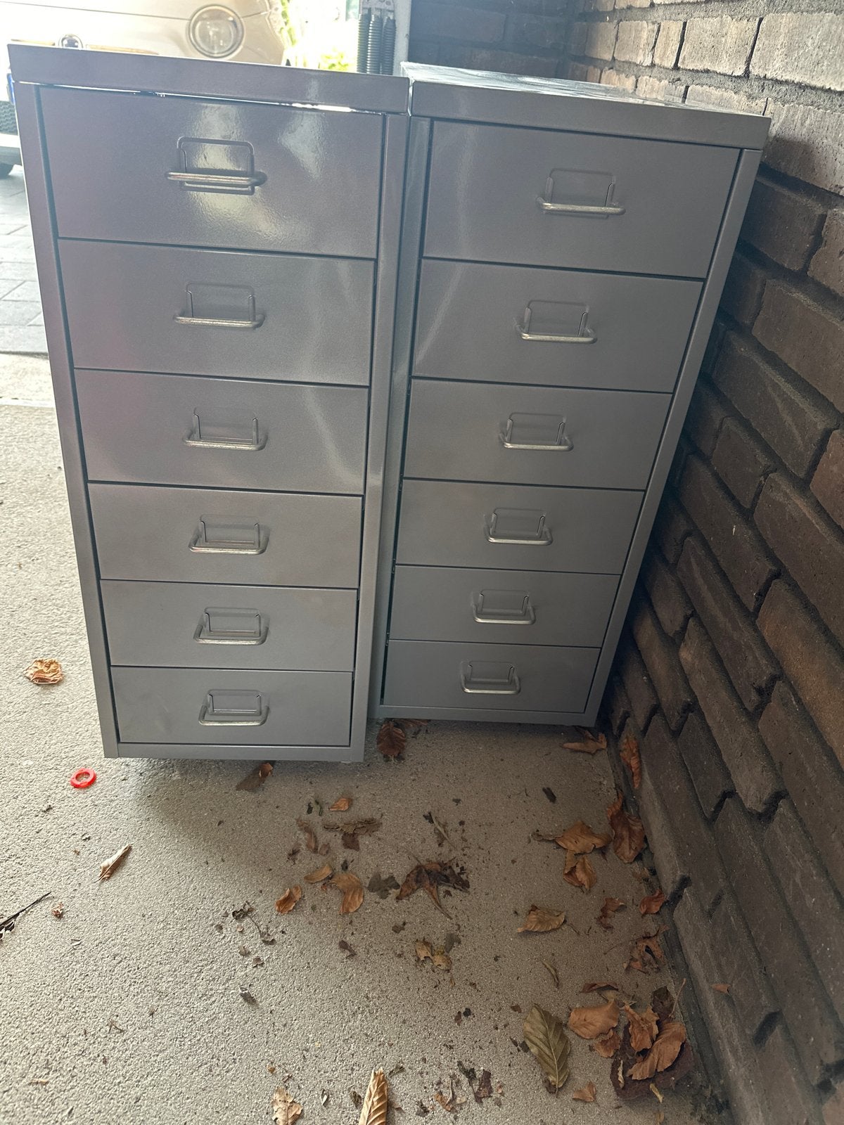 Metalen ladekasten (2 stuks) ikea, Ophalen, Gebruikt