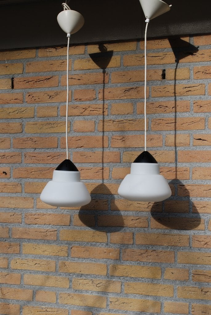 Jaren '60 Philips melkglazen hanglamp, Gebruikt, Vintage, Nb, Nb