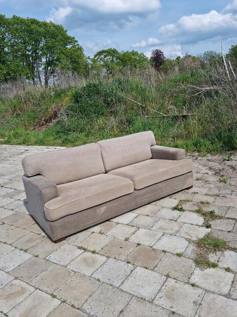 Landelijke 3 zits bank, Ophalen, Driepersoons, 75 tot 100 cm, Rechte bank