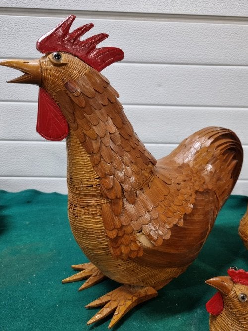 kippen manden haan kip en kleine kip vintage, Ophalen of Verzenden, 'T Olde Gre-j, Info@toldegrej.nl, Endepoelstraat 20f Didam