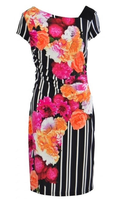 Joseph Ribkoff elegant gekleurde stretch jurk mt 44, Kleding | Dames, Jurken, Overige kleuren, Verzenden, ., Maat 42/44 (L)