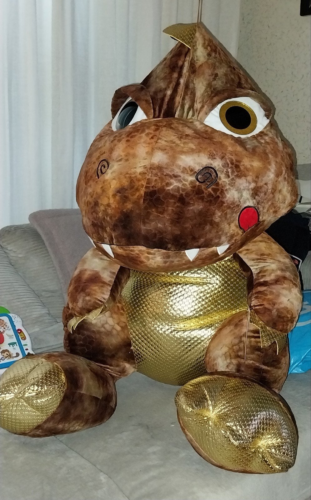 Nieuwe Grote Knuffel Dino - 100 cm, Dinosaurus, Nieuw, Ophalen of Verzenden, Bruin