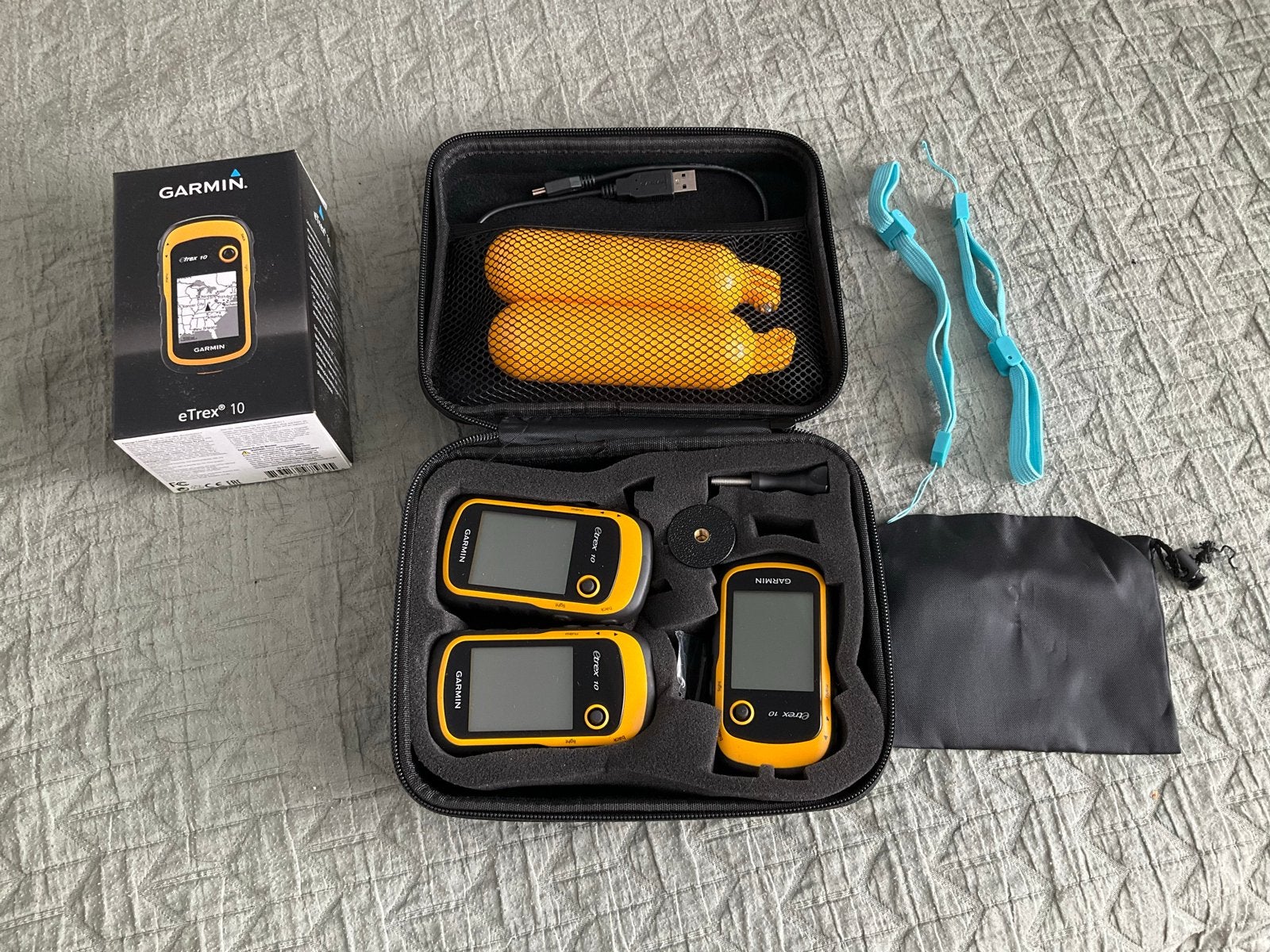 Garmin eTrex 10 GPS-toestellen (3 stuks) met accessoires, Ophalen, Zo goed als nieuw