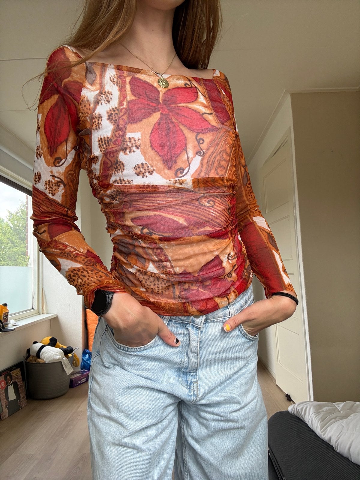 Northland Bedrukt Shirt met Lange Mouwen, Kleding | Dames, Meerkleurig, Ophalen of Verzenden, Zo goed als nieuw, Lange mouw