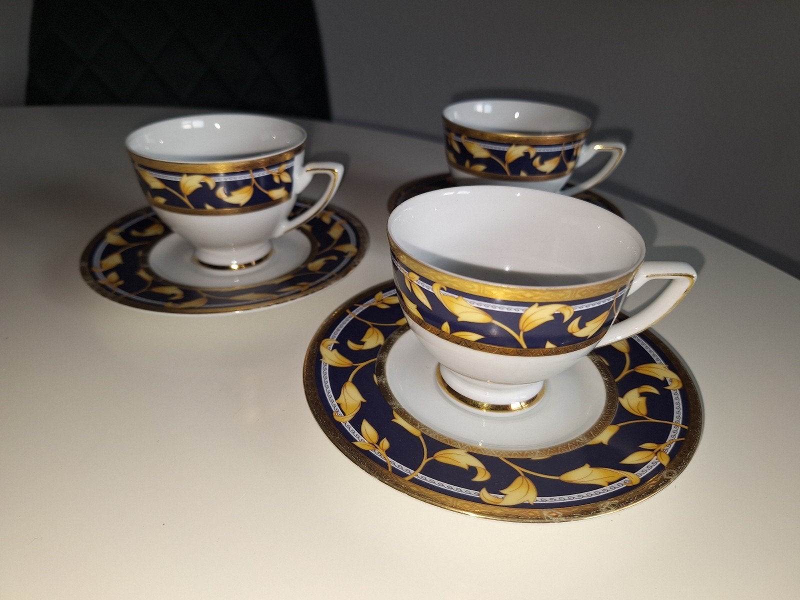 3 Heinrich Winterling Bavaria Koffiekopjes met Schotels, Antiek en Kunst, Ophalen