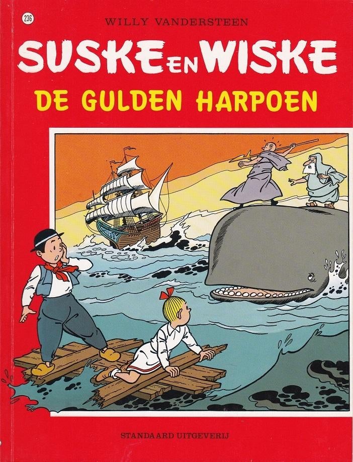 SUSKE EN WISKE – 236 - DE GULDEN HARPOEN - Willy, Eén stripboek, Ophalen of Verzenden, Zo goed als nieuw, Willy Vandersteen