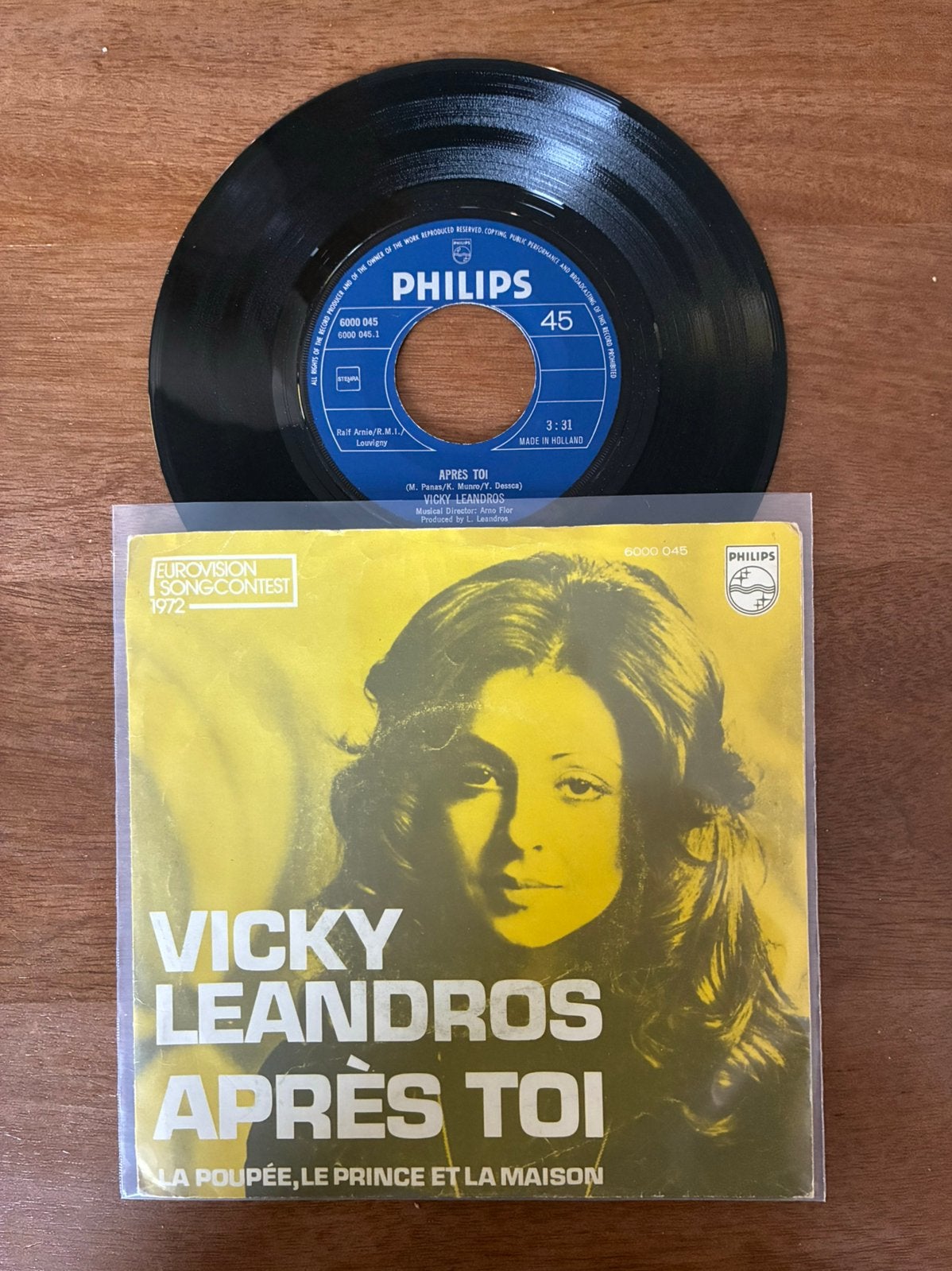 Vicky Leandros - Après toi, Cd's en Dvd's, Vinyl Singles, Ophalen of Verzenden, 7 inch
