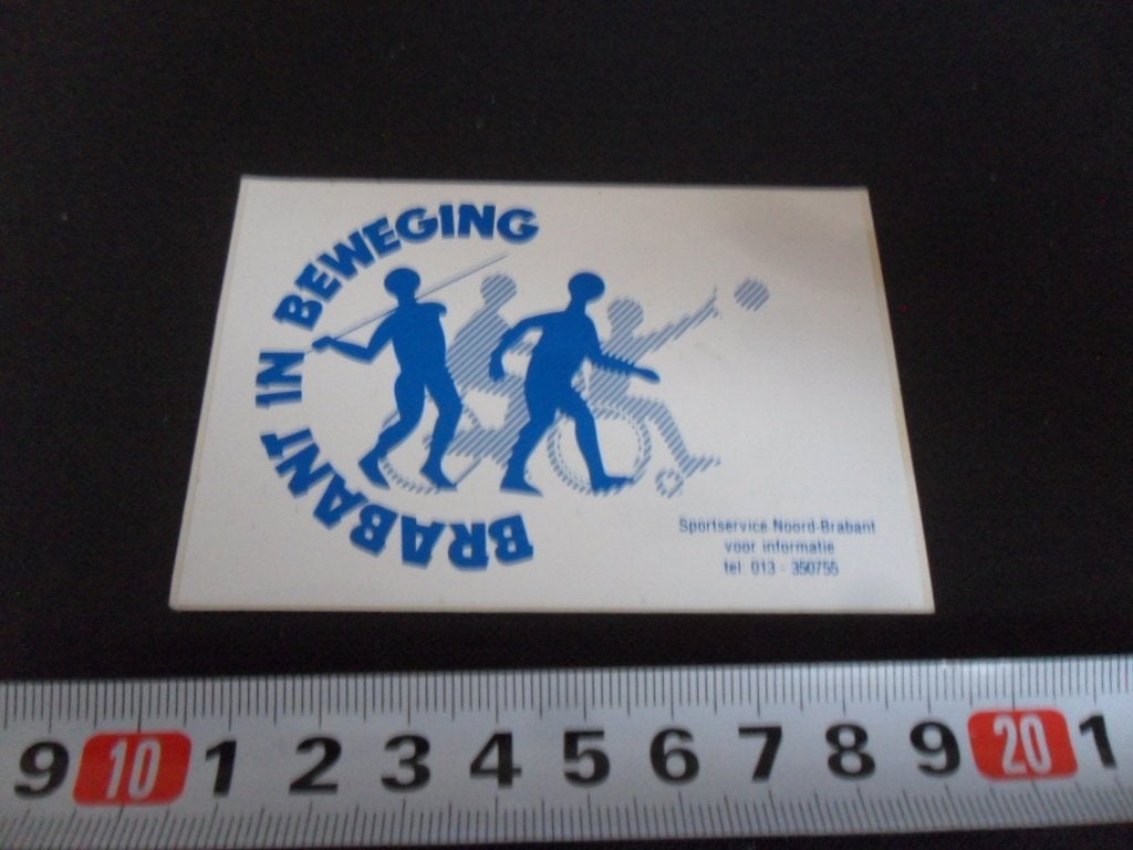 sticker Brabant in beweging Sportservice Boord Brabant, Ophalen of Verzenden, Zo goed als nieuw