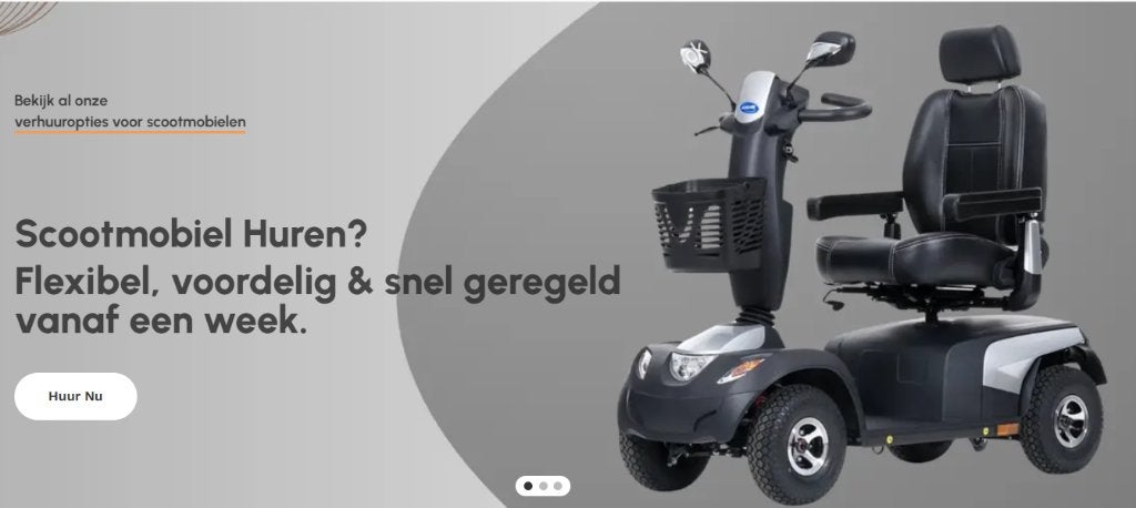 Scootmobiel huren?, Diversen, Brommobielen en Scootmobielen, Nieuw, 46 km of meer, 11 t/m 15 km/u, Ophalen of Verzenden