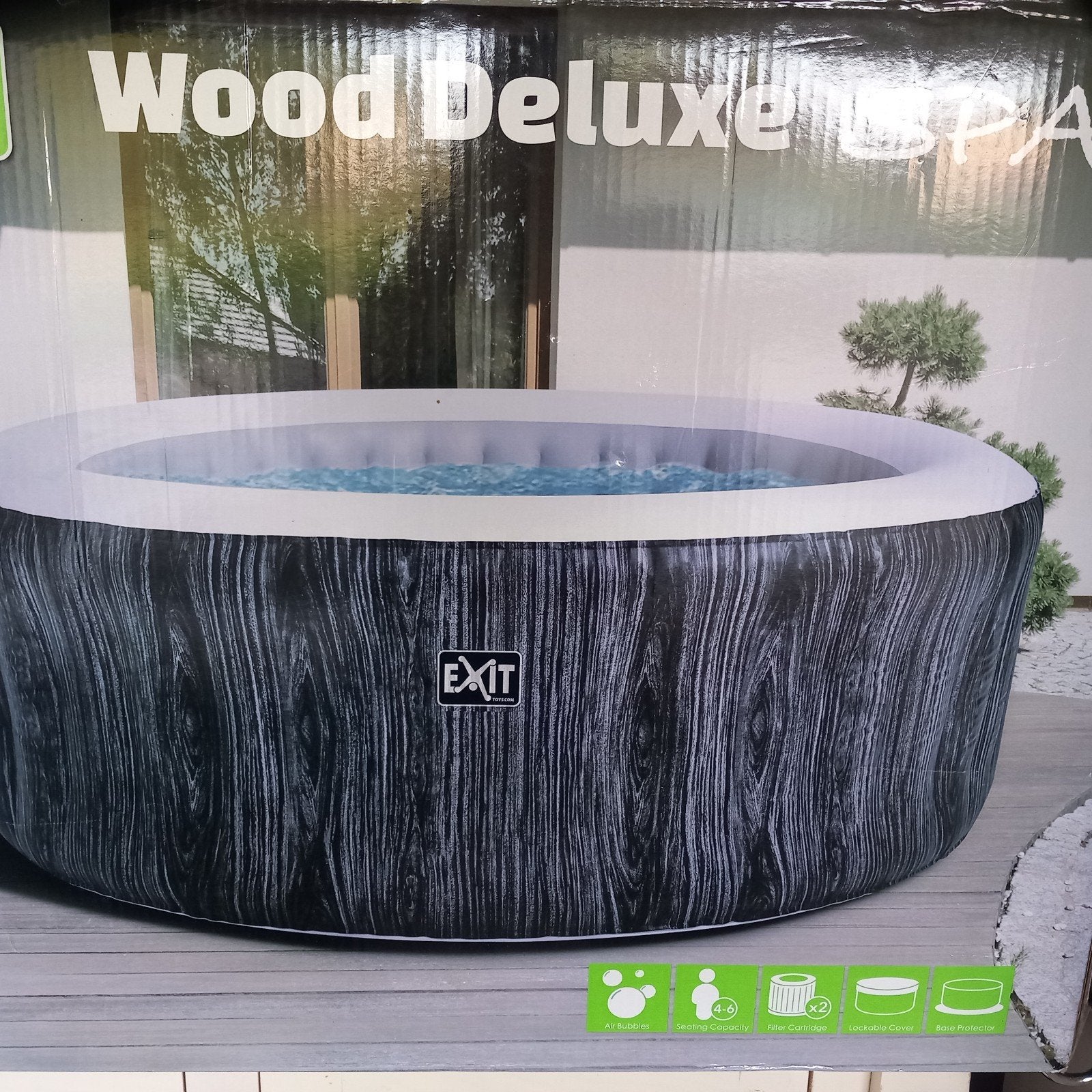 exit wood de luxe spa opblaasbare jaccuzzi, Ophalen, Gebruikt
