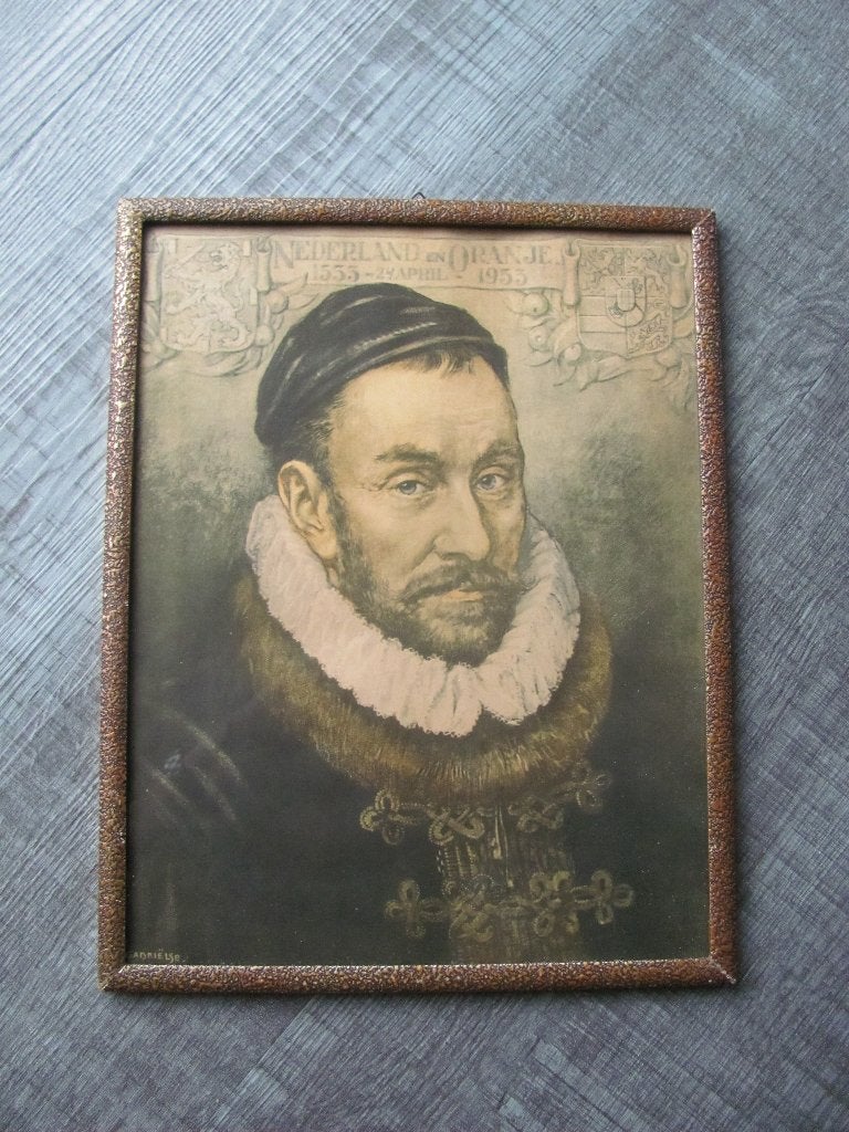 Herdenkingsprent Willen van Oranje 400 jaar -1933, Ophalen of Verzenden, 20e eeuw of later, Onbekend, Gelezen