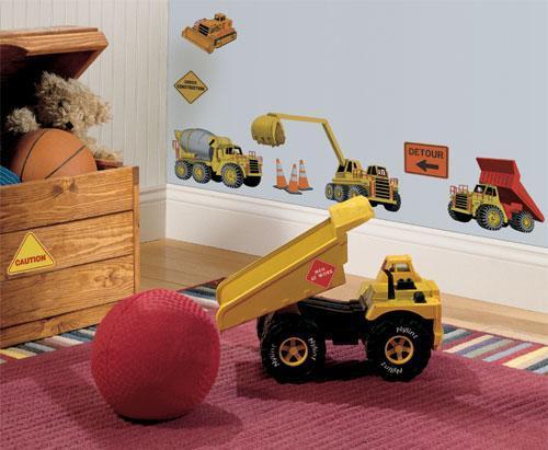 Constructie Muurstickers Bouw, shovel, kiepwagen RoomMates, Verzenden, Nieuw