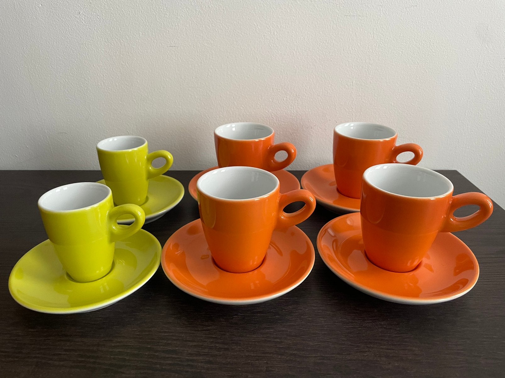 Vintage Walkure Germany koppen en schotels - set van 6, Ophalen of Verzenden, Zo goed als nieuw, Overige stijlen, Kop(pen) en/of Schotel(s)