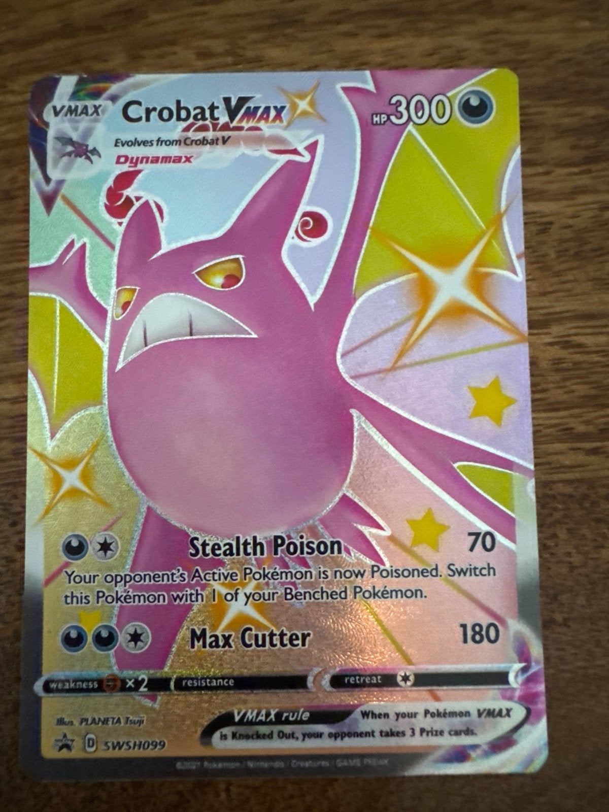 Pokémon Crobat VMAX SWSH099 Glanzend Promokaart, Hobby en Vrije tijd, Verzamelkaartspellen | Pokémon, Ophalen of Verzenden, Zo goed als nieuw