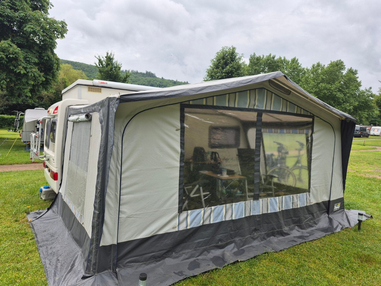 Soplair voortent trigano rubis 4.20m, Caravans en Kamperen, Ophalen