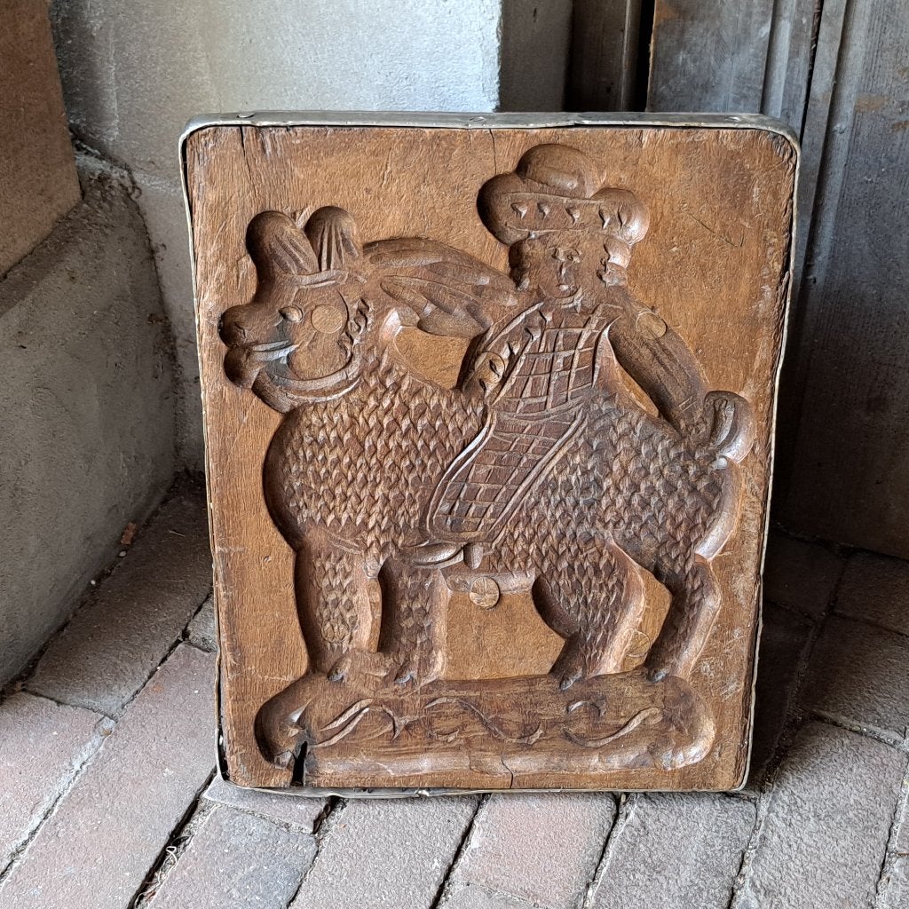 Oude brocante houten speculaasplank plank *Etage3*, Gebruikt, ., Ophalen of Verzenden, .