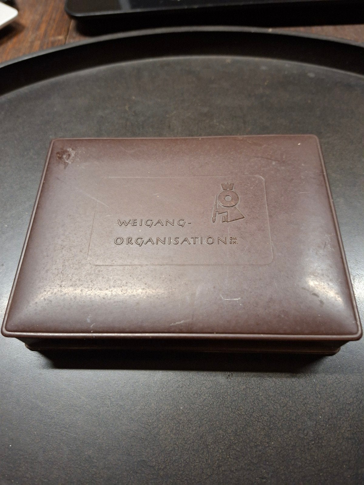 Bakeliet Postzegeldoos Helit / Weigang ( '50/'60) - Topstaat, Ophalen of Verzenden