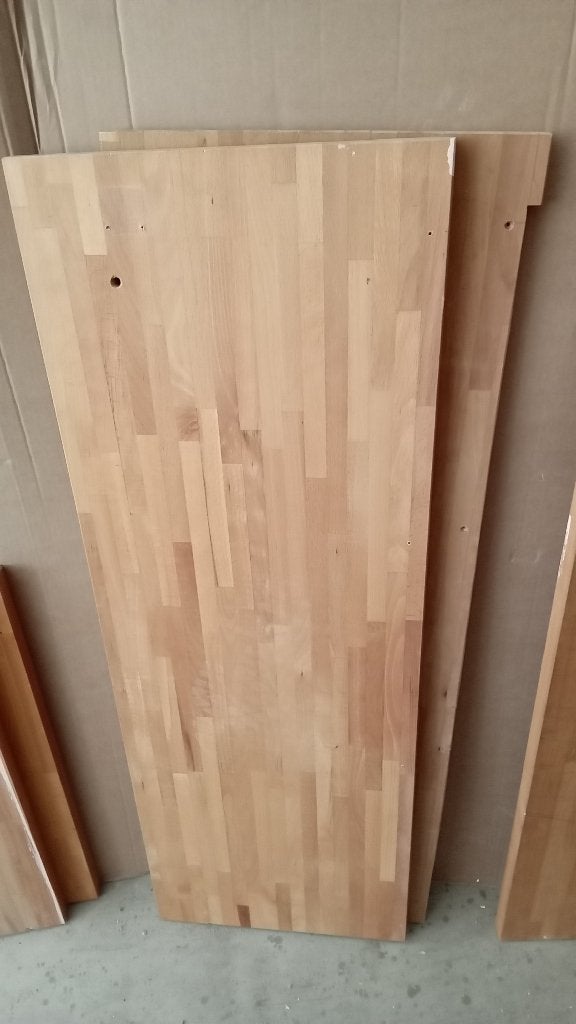 Massief beukenhouten bladen, allen 28 mm. dik., Doe-het-zelf en Verbouw, Platen en Panelen, Ophalen, Gebruikt, Hout, 20 tot 50 mm
