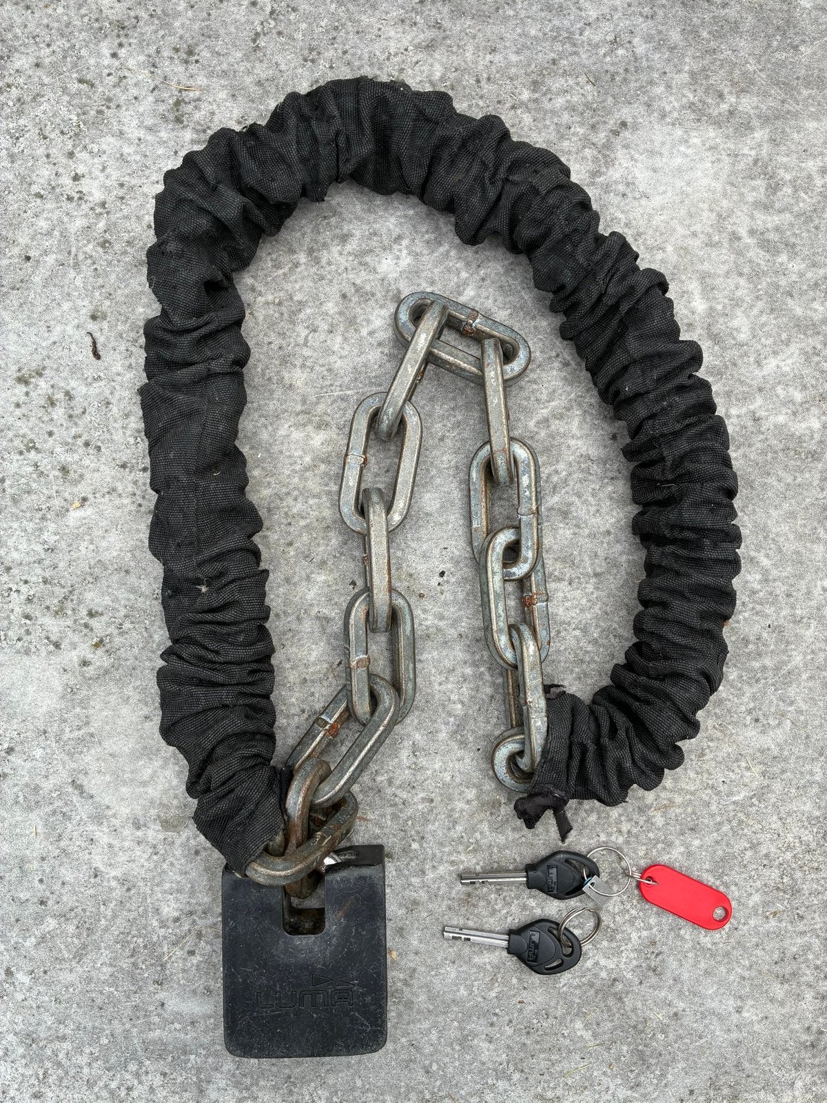 Luma Escudo 38 Chain Kettingslot met 2 sleutels, Fietsen en Brommers, Ophalen, Gebruikt, Kettingslot