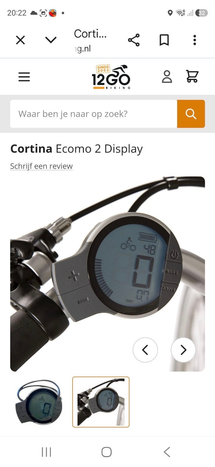 GEZOCHT Cortina Ecomo 2 Display-bike Onderdeel, Zo goed als nieuw