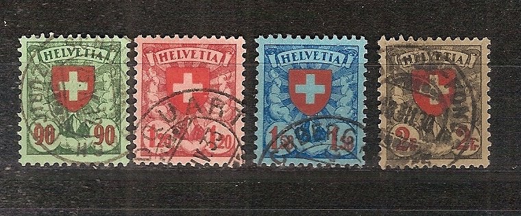 Zwitserland 194-197, Ophalen of Verzenden, Gestempeld
