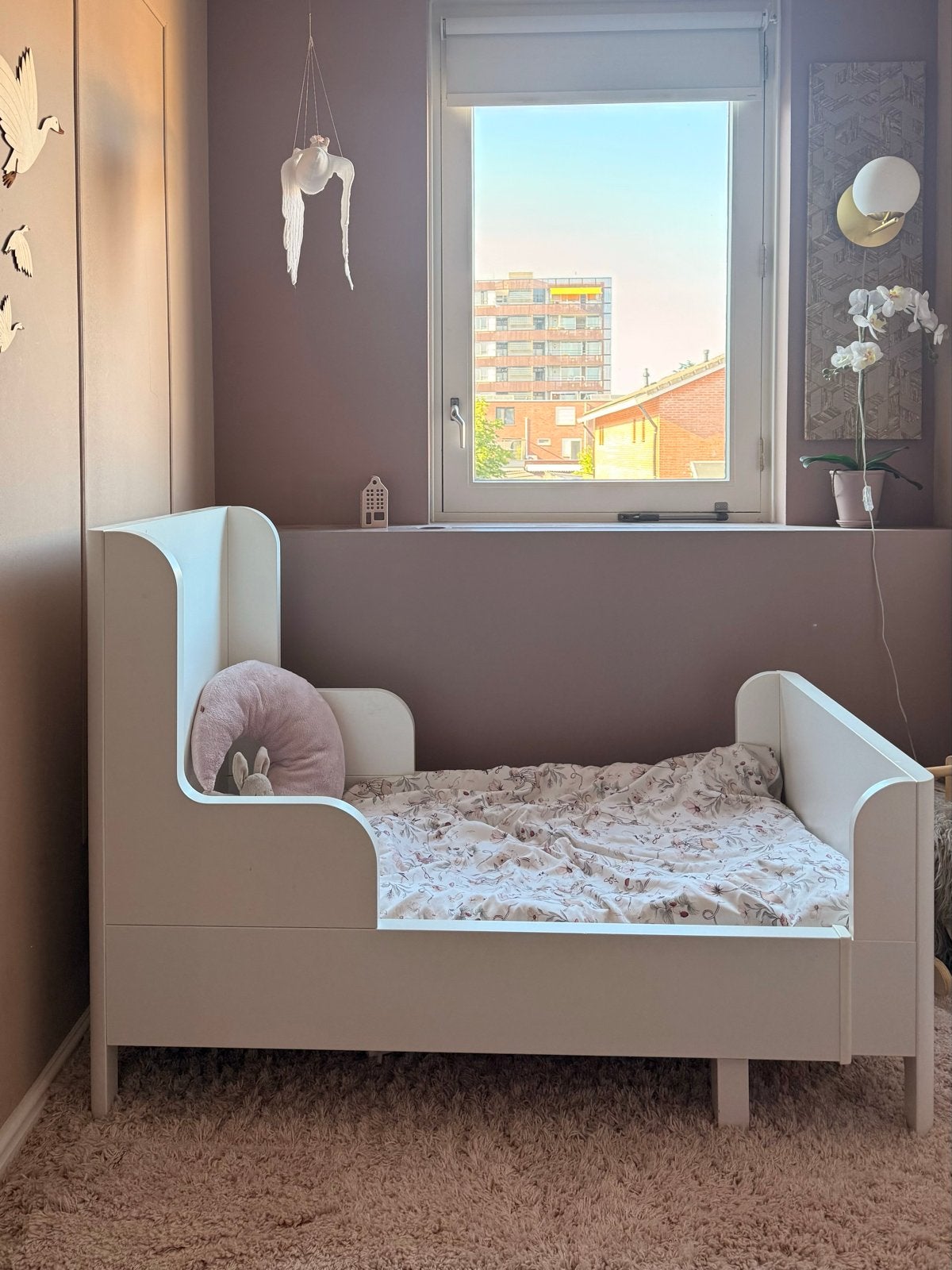 IKEA Busunge meegroeibed, wit, in goede staat, Ophalen, Gebruikt, 70 tot 85 cm, Matras