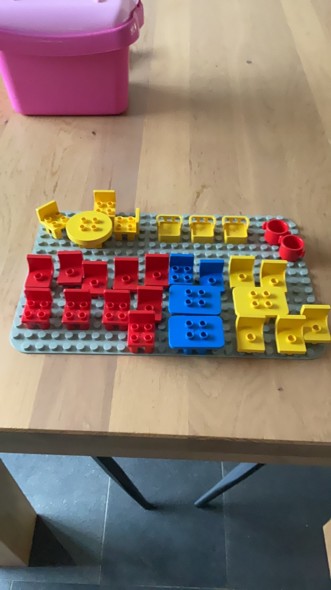 Duplo tafel en stoelen en pannen, Ophalen of Verzenden, Zo goed als nieuw, Duplo