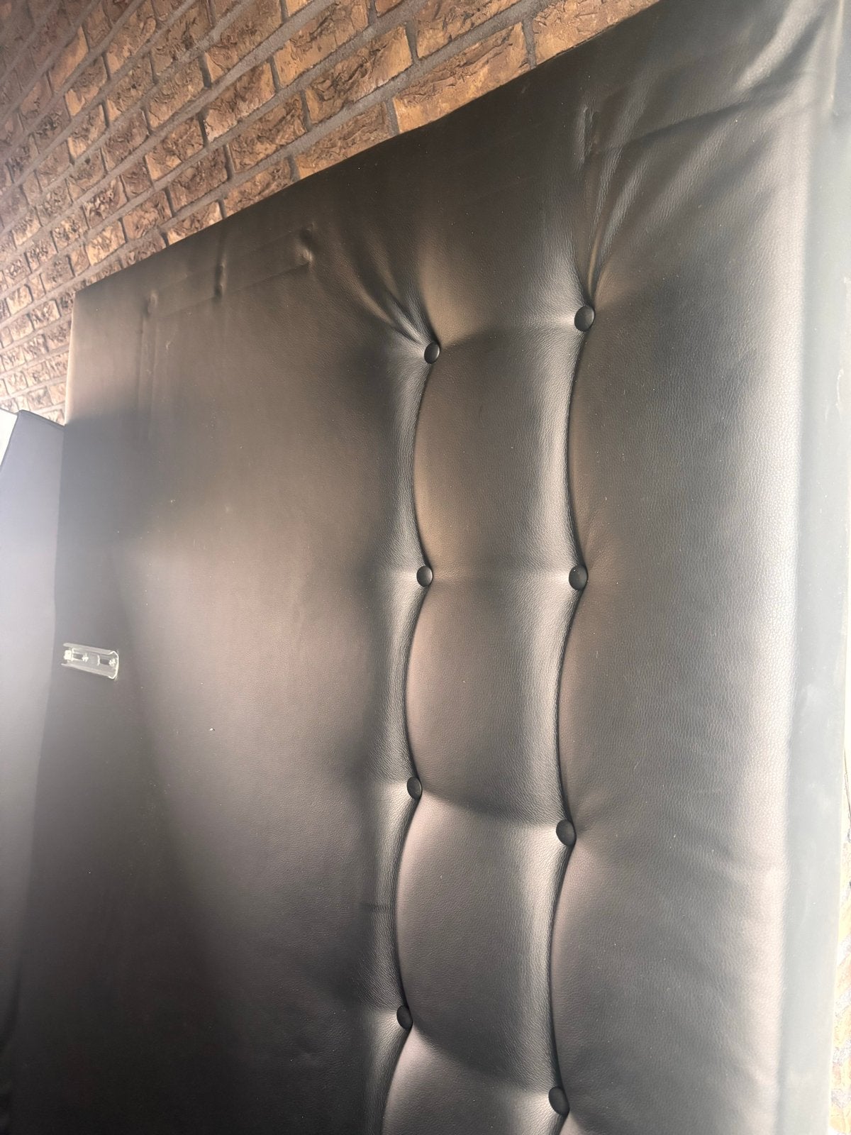 Zwart tweepersoons boxspring met hoofdbord, Ophalen, Zwart, Tweepersoons, Zo goed als nieuw