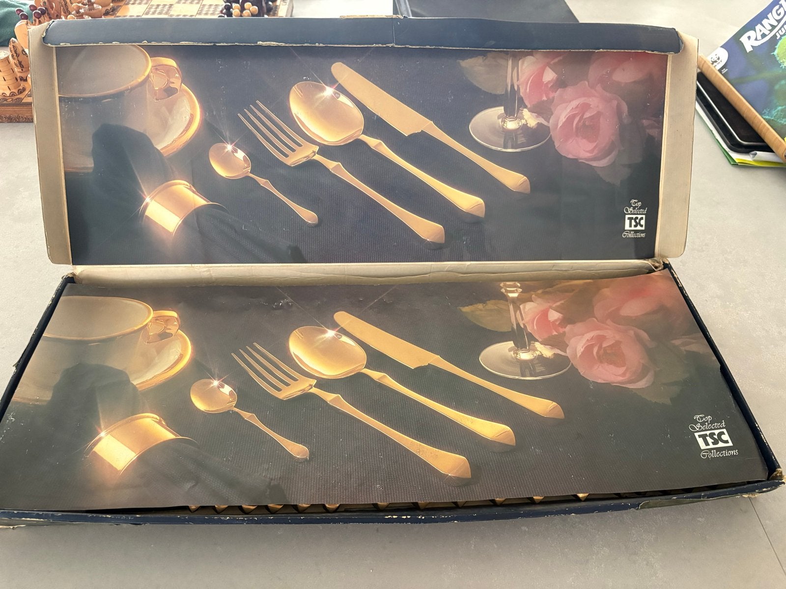 Vintage TSC Bronzen 24-delige Bestekset Jaren '70/'80, Ophalen of Verzenden