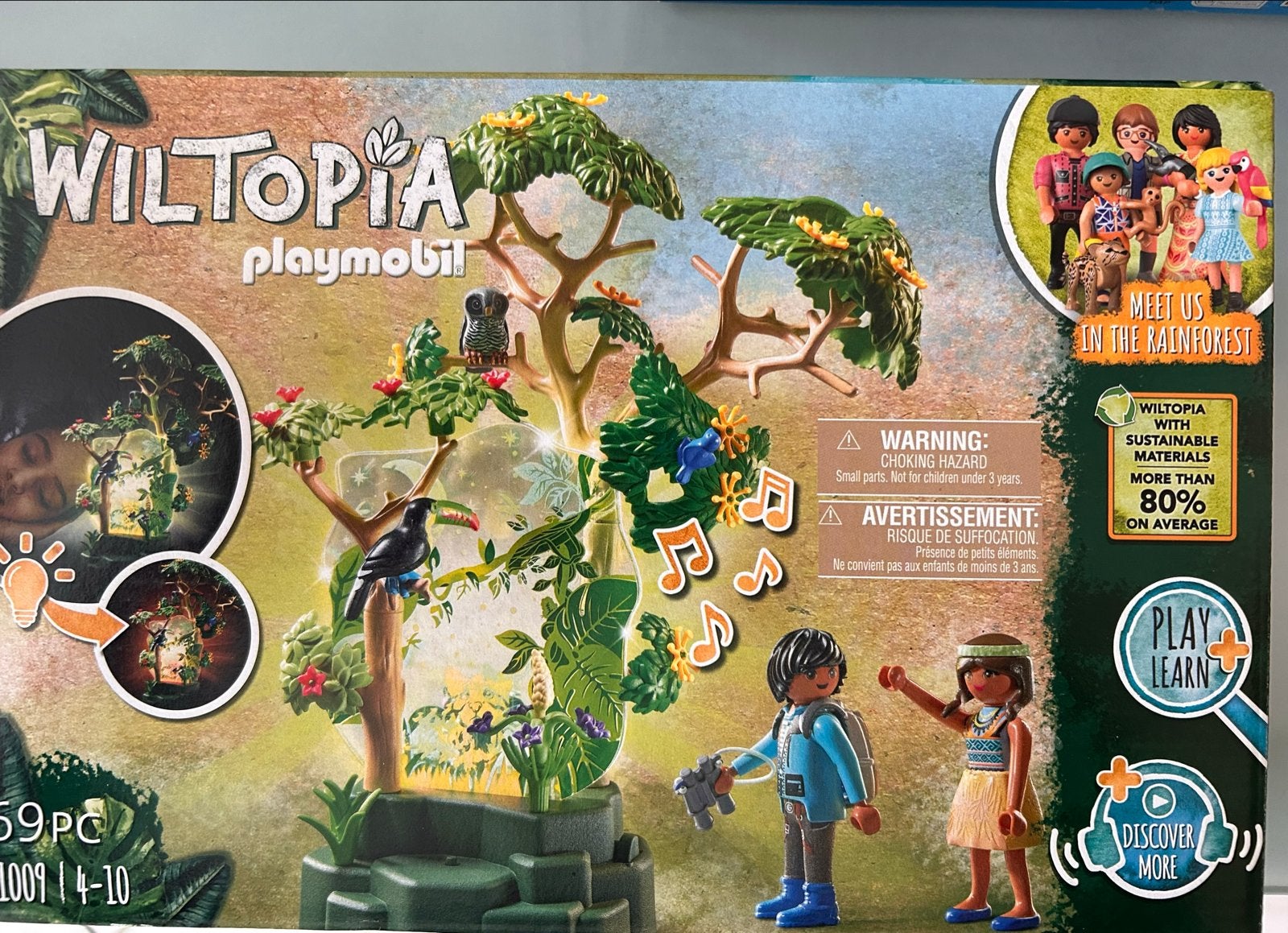 Playmobil Wiltopia: Regenwoud met Dieren en Licht, Ophalen of Verzenden, Nieuw
