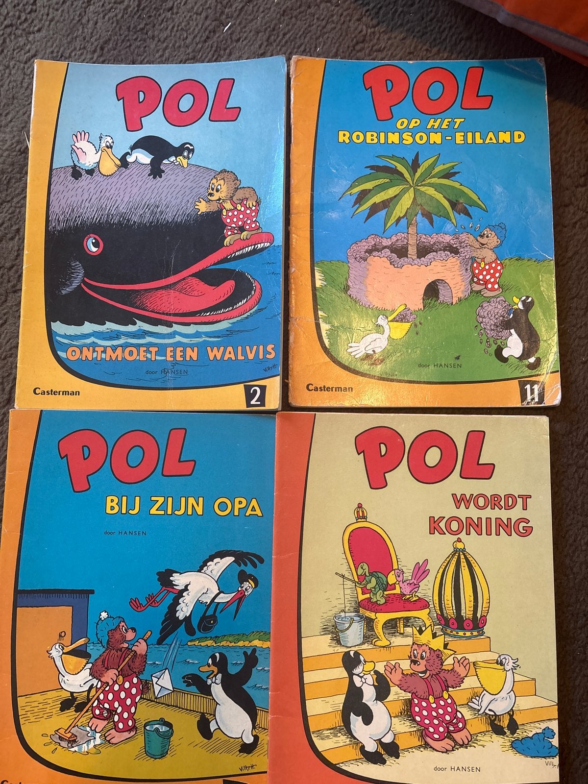 Vintage vanaf 1960 Avonturen van POL stripboek - 4 stuks, Boeken, Stripboeken, Gelezen, Meerdere stripboeken, Ophalen of Verzenden
