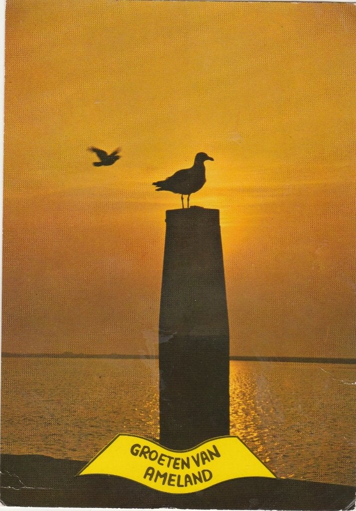 AMELAND Avond Groeten, Verzenden, 1960 tot 1980, Gelopen, Waddeneilanden
