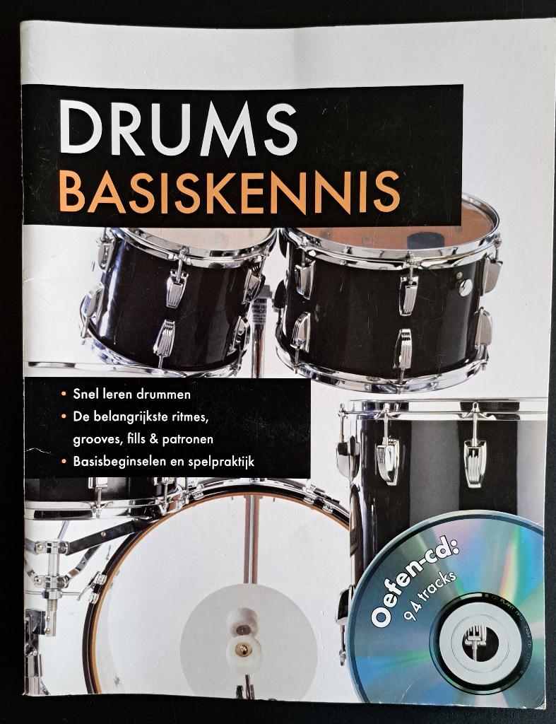 DRUMS basiskennis met oefen cd, Gebruikt, Overige genres, Drums of Percussie, Overige soorten
