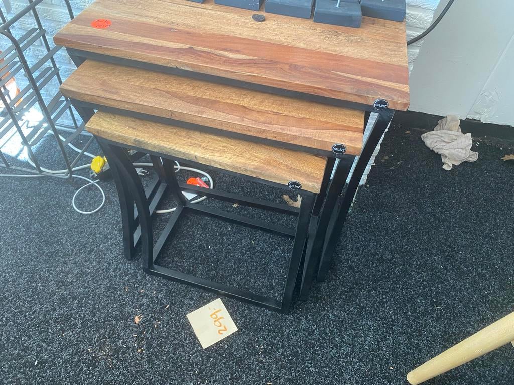 Salontafel set 3-delig massief mangohout