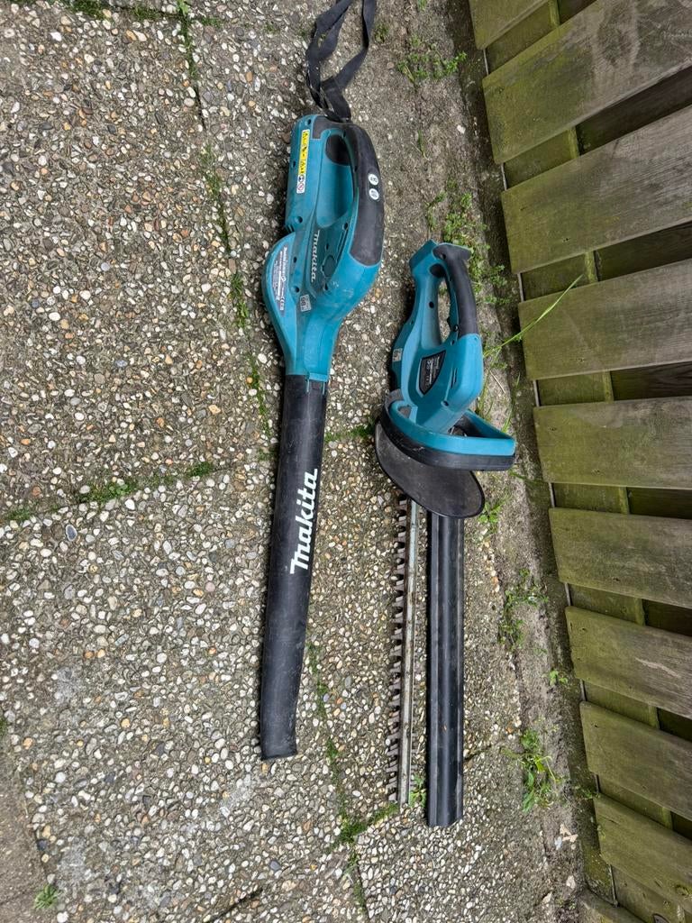 Makita bladblazer en heggenschaar, Ophalen of Verzenden, Zo goed als nieuw