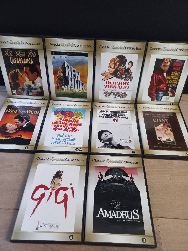 Classic Gold Collection (10xDVD BOX) Hollywood TOP Classics, Cd's en Dvd's, Dvd's | Klassiekers, Engels, Alle leeftijden, Nederlands