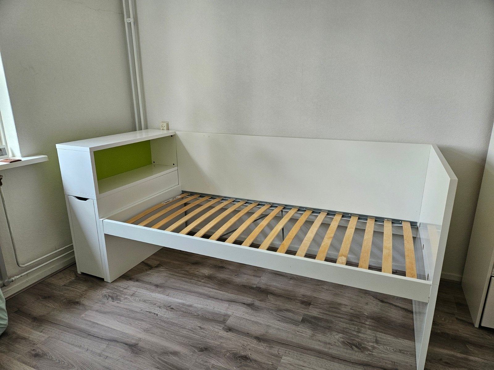 Eenpersoonsbed met lattenbodem, Ophalen, Gebruikt, 90 cm, Eenpersoons