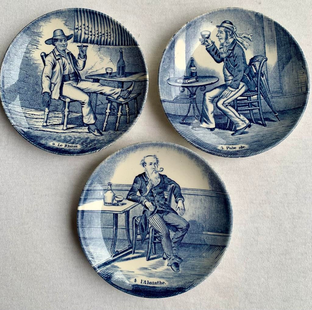 3 originele Delftsblauwe (wand) bordjes, Ophalen of Verzenden