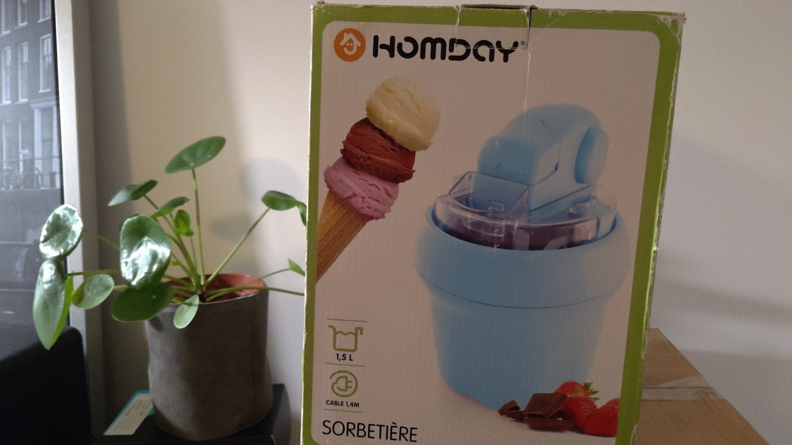 Homday IJsmachine - Maak zelf heerlijk ijs!, Ophalen of Verzenden, Nieuw, Koelelement
