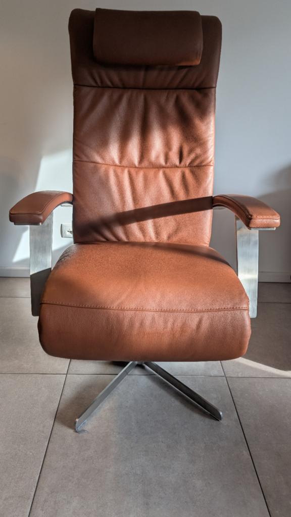 Prominent Zit Sta Stoel - Bruin Leer, Ophalen, Bruin, Zo goed als nieuw, Modern, Ergonomisch