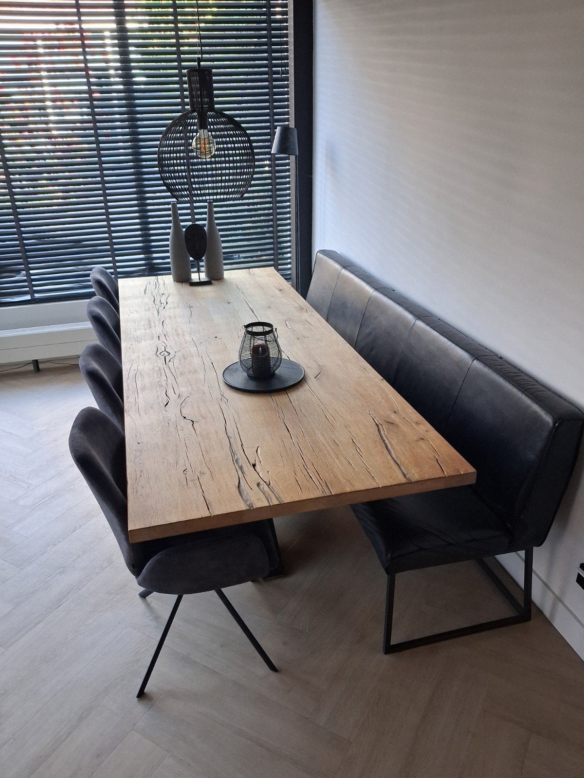 Rustiek eiken tafel 260x100 cm - Meneer van Hout, Ophalen, Rechthoekig, 200 cm of meer, 100 tot 150 cm