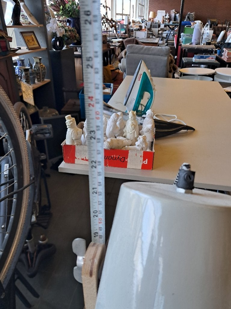 2 Tafellampen Hout Metaal Bureaulamp Paar  CS27369, Ophalen, Bureaulamp, Gebruikt, Overige merken
