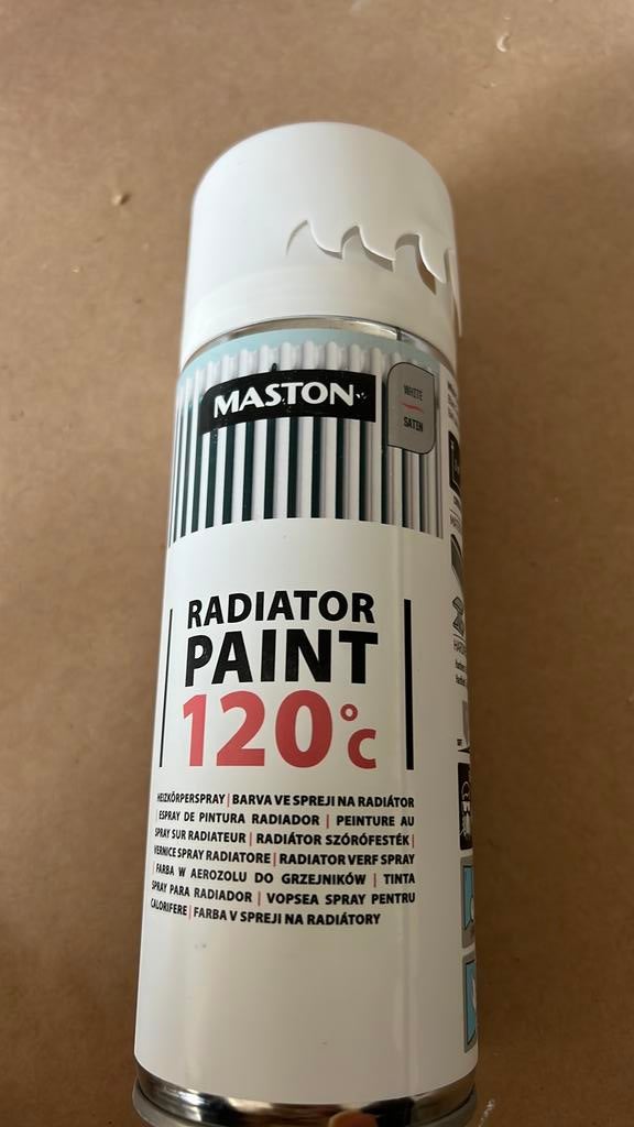 Maston radiator paint, Ophalen of Verzenden, Zo goed als nieuw, Wit