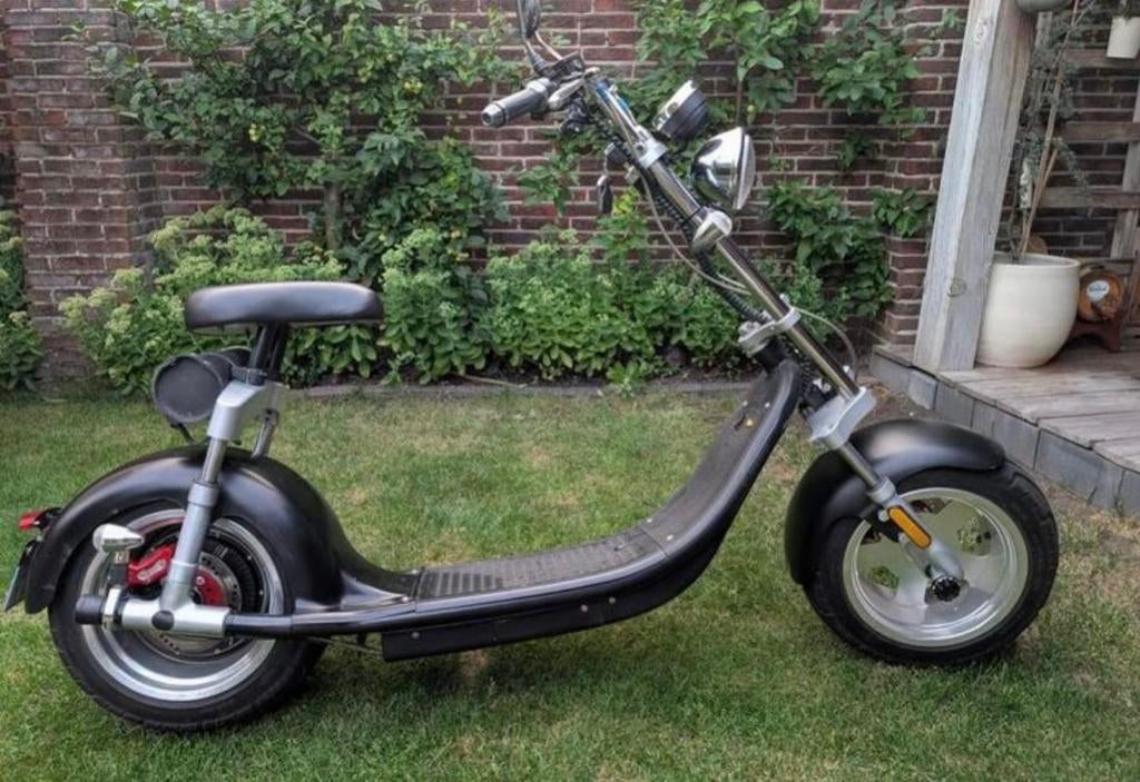 Stoere Citycoco Harley E-Chopper | Blauw Kenteken (DXK-95-V), Ophalen, Zo goed als nieuw, Elektrisch, Overige merken