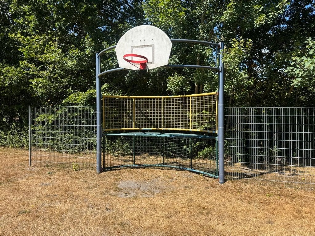 Dubbelstaafmat hekwerk voetbal/basketbal - Zelf demonteren, Ophalen, Gebruikt, IJzer, Dubbelstaafmat hekwerk