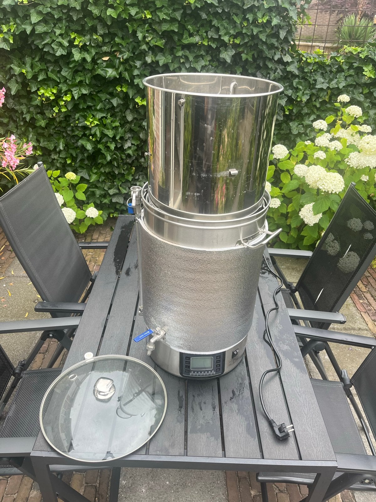 Brew Monk 30L Brouwketel met Vergistingsvat, Ophalen, Overige typen, Zilver, Zo goed als nieuw