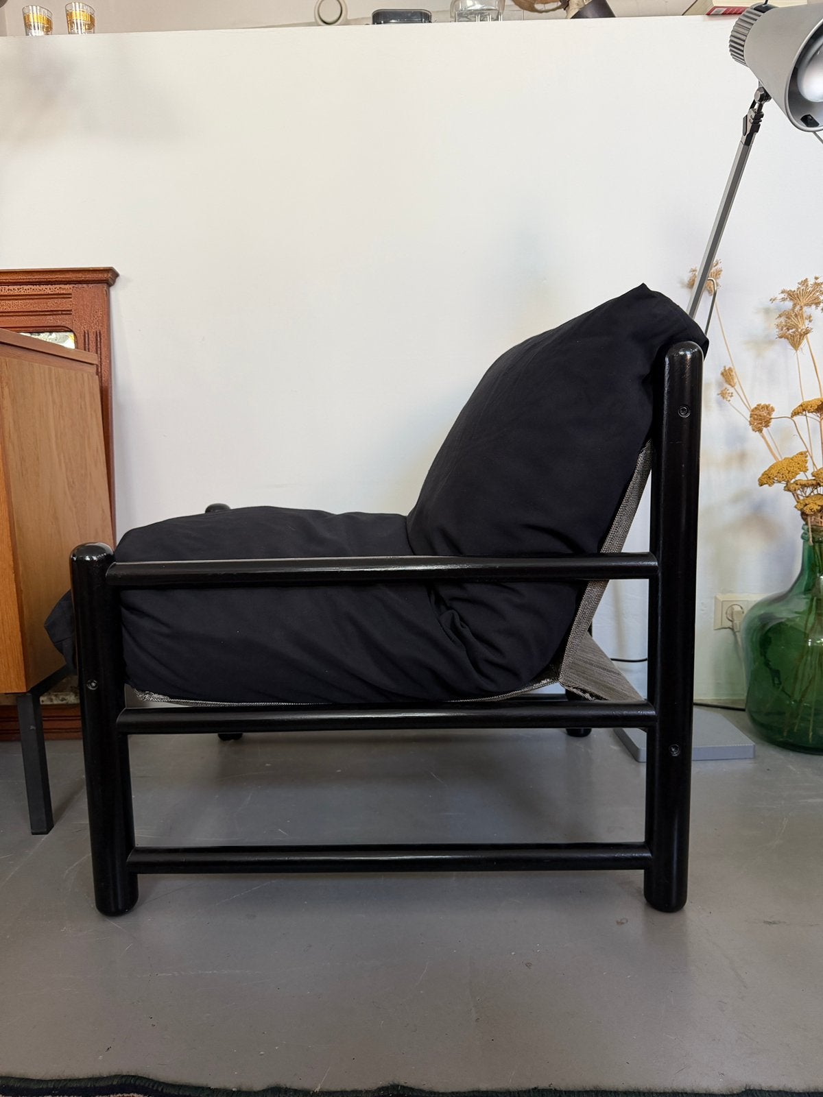 Vintage lounge chair, oud design fauteuil, Ophalen, Gebruikt, I, 75 tot 100 cm